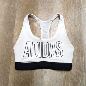 Adidas White and black Sports Bra